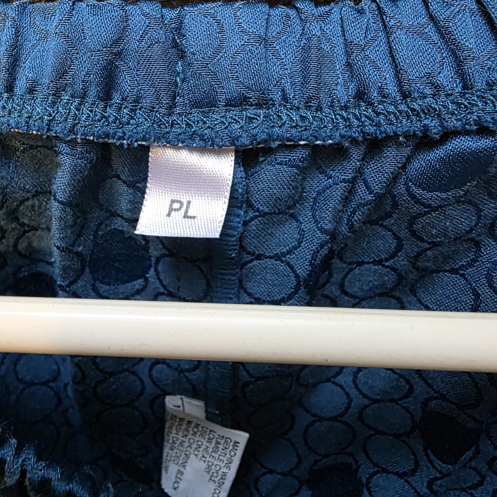 Miss Elaine Teal Blue Womans Large Petite Pajama Set - Picture 4 of 7